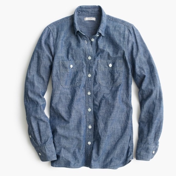 J.Crew selvedge chambray shirt sizes 6,8 EUC - Picture 1 of 4